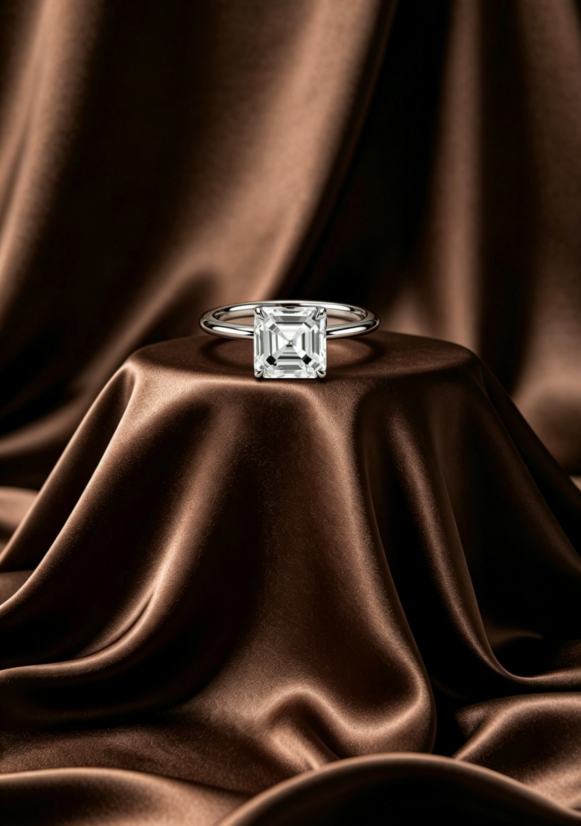 Asscher diamond ring