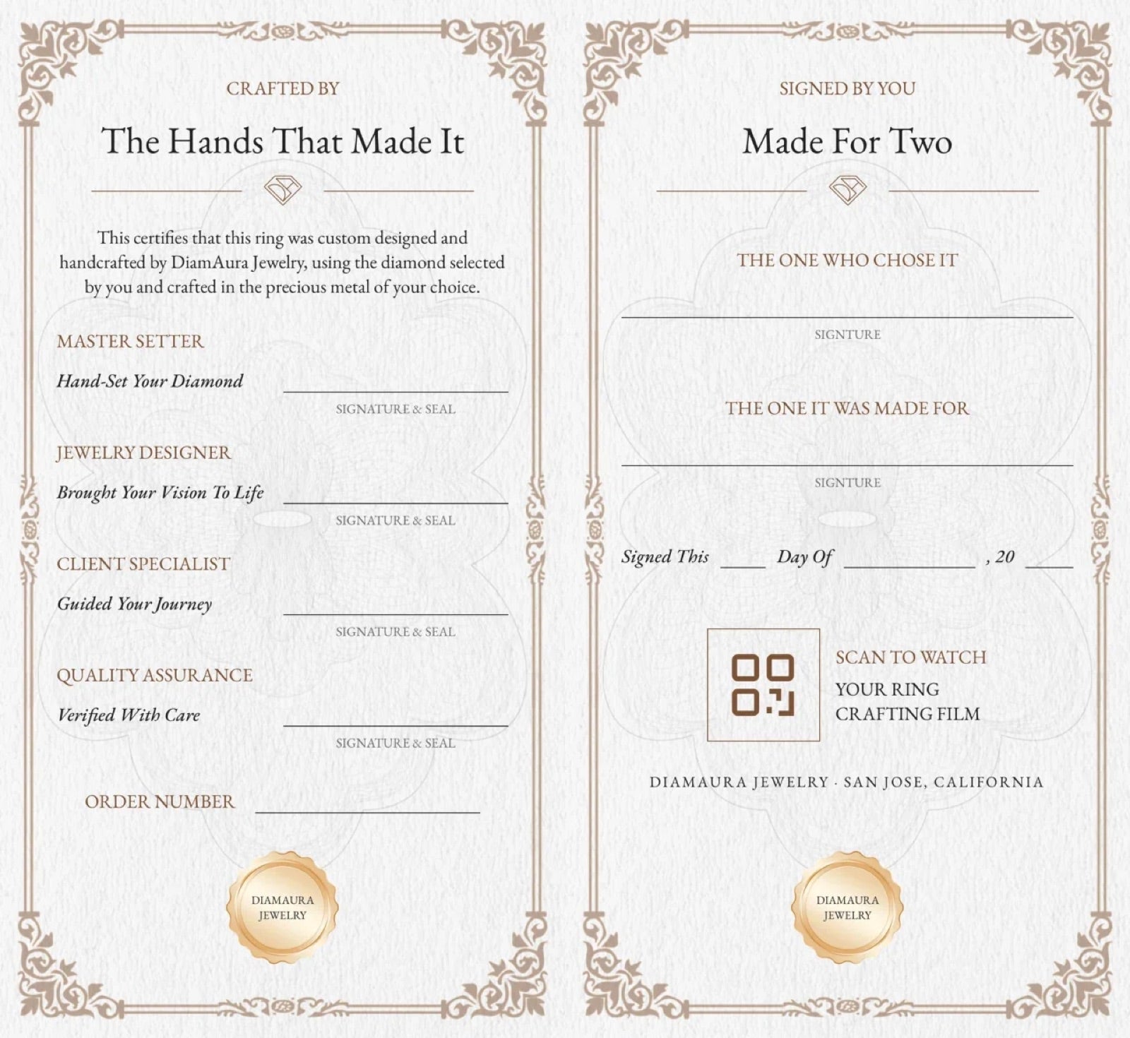 Dual-signature certificate